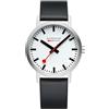 Mondaine Orologio analogico al quarzo da uomo con cinturino in pelle A660.30360.16SBBV, Nero, cinghia