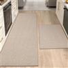 COLOR&GEOMETRY Tappeti da Cucina Antiscivolo Lavabile 61x92cm+61x210cm, 4mm Sottile Tessuto Runner Tappeto, Assorbente Facile da Pulire Tappeti per Davanti al Lavandino, Corridoio, Beige