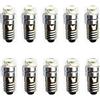 GutReise E5 LED lampadine, 10PCS E5 vite lampadina indicatore lampade DC3V-6V & DC9V-24V Bianco freddo e bianco caldo 0.2Watts 6-7Lm (DC9-24V, Bianco freddo)