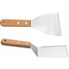 Kaiyzo 2 Pezzi Spatola Pizza Con Manico In Legno Acciaio Inossidabile Spatola Cucina Resistente Al Calore Resistente Alla Ruggine Paletta Cucina Per Grigliare, Preparare Hamburger, Friggere E Cucinare