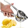 OVOS Spremiagrumi spremiagrumi realizzato in robusto acciaio inox 18/10, spremiagrumi e lime, per il massimo risultato, senza BPA e lavabile in lavastoviglie (argento)