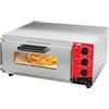 CROSSON Forno Elettrico per Pizza 16 Pollici,Forno Pizza Elettrico Professionale in Acciaio Inox 230V/2000W con Pietra e Maniglia,per Interni Ristorante Cottura Casa Cucina