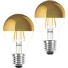 karedle oard Lampadina LED A19/A60 a testa specchiata argento dimmerabile - Sostituisce 7W (equivalente a 80W), 2700K bianco caldo, dimmerabile, 220V, nessun adattatore richiesto