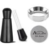 Ailelan Anello Dosatore 58mm, WDT Tool Espresso Con Anello Dosatore Caffe 58 mm Magnetici e Coffee Puck Screen 58.5 mm, WDT Distribution Tool Espresso Accessori per Barista, Casa, Caffetteria