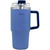 NERTHUS FIH 1435 tazza termica 600 ml blu con coperchio cannuccia ideale per lavoro auto viaggi