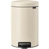 Brabantia - NewIcon Pattumiera a Pedale 12L - Cestino Media per Cucina - Coperchio con Chiusura Soft-Touch - Funzionamento Agevole a Pedale - Secchio Interno Rimovibile - Soft Beige - 25 x 34 x 41 cm