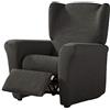 Zebra Technologies Zebra Textil Betina Fodera per Poltrona Elasticizzata, Tela, Grigio, Sillón Relax 1 Plaza