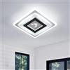 Goeco Plafoniere LED Quadrato Soffitto, 22W Lampada da Soffitto con Motivo Cervo, Luce Bianca Fredda 6500K Lampadario LED per Soggiorno, Camera da Letto, Cucina, Corridoio