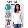 Mc Call McCall's Patterns McCall's Pattern 7357, Top da Donna, Taglie 46-58, E5 (14-16-18-20-22)