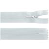 cyclingcolors 2x Cerniera invisibile N°3 40 cm - chiusura lampo in poliestere Dederon con cursore, estremità aperta, maglia scorrevole per cucito sartoria abbigliamento giacche cappotti - blu grigio