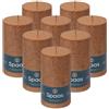 Spaas 8x Candela pilastro metallizzata 70/130 mm, bronzo