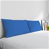 Italian Bed Linen Coppia Federe Max Color 100% cotone, Made in Italy, 50x80 cm con patella interna, Tinta Unita - BLU ROYAL