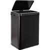 WELL HOME MOBILIARIO & DECORACIÓN Pattumiera intelligente senza gambe con apertura automatica o contatto manuale, 40 l, altezza: 55,5 (x35,5 x 26), nero.