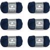 Patons Grace Yarn, Navy 6 pezzi