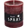 Spaas 8 Candele rustiche Non profumate 68, 30 Ore Vino, Cera di paraffina, Rosso Vinaccia, d 68 mm x h 80 mm