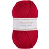 Utopia Crafts Super Aran - Filato per lavori a maglia e uncinetto, 100 g, colore: rosso scuro