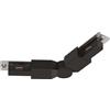 Eglo Accessorio per sistema Easy Track, connettore angolare 75-180°, regolabile per binario, accessorio per binario luce soffitto, plastica nera