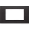 Vimar 30654.02 LINEA Placca 4 moduli in tecnopolimero, dimensioni 14.66 x 8.8 x 1.04 cm, colore nero (Confezione da 6)
