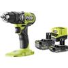 Ryobi Trapano Avvitatore a Percussione 18V ONE+ Brushless, Mandrino in Metallo 13 mm, Coppia 54 Nm, 2 Batterie (4.0Ah e 2.0Ah), Caricabatterie, Borsa, Inserti, RPD18BL1‑2C42S