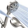 SparkPod 10-Mode Handheld Shower Head with Hose - 5 High Pressure Shower Head Set with Touch-to-Clean Nozzles, Built-In Power Jet, Stainless Steel 6ft Hose & Bracket (Brushed Nickel)