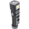 Electraline 58036 Torcia da lavoro LED ricaricabile, 400lm, 1500mAh, testa orientabile, 4 modalità di luce