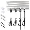 NACETURE Sistema appendere quadri innovativo, con 4 guide per quadri da 61 cm, 4 ganci da 2 m e accessori per installazione, kit elegante