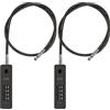 Zolunu 2 Pack Combination Lock Lucchetto a combinazione a 4 cifre con cavo d'acciaio, diametro 1/5, lunghezza 23, adatto per armadietto, recinto, cancello, porta dell'animale domestico, elmetto