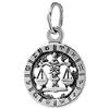 NKlaus 925 Ciondolo d'argento Sterling Oroscopo Segno Zodiacale Bilancia Zodiaco 6323