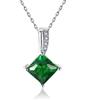 Bellitia Jewelry Collana Pendente con Ciondolo di Smeraldo & Diamante Simulato Zirconi, di Pietra Preziosa Verde, Regalo di Gioielli per Madre Figlia Fidanzata Moglie Donna