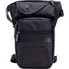 Hebetag Borsa da corsa per moto da esterno per uomo donna zaino da viaggio sport bici equitazione ciclismo pesca campeggio escursionismo coscia marsupio nero