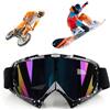 dellyy Occhiali da Sci Unisex, Occhiali da Motocross Nera, Antivento Occhialis Neve, Anti-UV Maschera Sci, Anti-Nebbia Maschera Snowboard, Occhialis Moto Per Moto, Scis, Ciclismo, Escursionismo