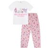 Hello Kitty Womens and Friends - Set pigiama lungo da donna, bianco, 18-20