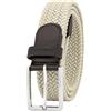 Lindenmann Cintura elasticizzata da uomo, cintura intrecciata in tessuto per golf beige, Farbe/Color:beige, Size US/EU: