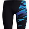Speedo Hyperboom V-Cut Jammer, Asciugatura Rapida, Allenamento, Fitness, Resistente al Cloro Jammer per Uomo, Black e Cobalt Pop, 26