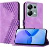 YIRRANZD Custodia per Xiaomi Redmi Note 13 PRO 4G, Cover a Libro in Pelle PU con Slot Cart e Silicone TPU Bumper, Flip Caso Portafoglio Cover per Redmi Note 13 PRO 4G (Viola)