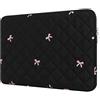 BAAGOAZ Custodia per Laptop 11 Pollici, Borsa Sleeve Protettiva con Fiocchi Ricamati, Compatibile con 11 Chromebook/MacBook/PC Notebook/Computer Portatile, Nero