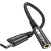 MOSWAG Adattatore per Cuffie USB C a 3.5 mm con DAC Integrato,Adattatore USB C Jack con Dongle Aux Compatibile con iPhone 17 Pro Max Air Samsung Galaxy S26 S25 S24 XIAOMI Google Pixel