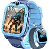 Blackview Smartwatch per Bambini Smartwatch GPS+LBS+Wi-Fi Tracciatrice, SOS, 4G Chiamate, Chat vocale, Videochiamata, SMS, Gioco, Fotocamera, Calcolatrice, Contapassi, Sveglia per Regalo Bambini