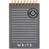 Miquelrius - Blocco note, Mini blocco con copertina in cartone stampato, 80 fogli a righe da 70 g/m², Mini taccuino con carta riciclata bianca, doppio blocco a spirale, bel cancelleria, grigio