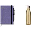 Cartomania Agenda 2026 Giornaliera M 12 Mesi Lilla Glitterata, 12x18 cm Tasca A Soffietto, Segnalibro E Penna Inclusi+Borraccia Termina Glitterata In Acciaio Inox 500 ml,Gold Orofino a 12h caldo 24h freddo