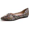 HROYL Ballerine Donna Eleganti a Punta Ballerine Flat YSX658-112 Stampa Albicocca, 41 EU