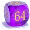 BESCON DICE Big Translucent Backgammon Doubling Cube Dadi 30 mm, grande backgammon raddoppio numero dadi 1 3/16 , viola traslucido