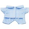 niannyyhouse Set pigiama a quadri multicolore per bambole di peluche, 10 cm, 15 cm, 20 cm, camicia e pantaloni per vestire le bambole (blu, 20 cm)
