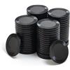 Smartdealspro 64 pezzi 32 mm / 1,26 pollici in plastica opaca mini gettoni da poker gettoni da gioco con custodia (nero)