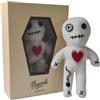 Mapanoli Voodoo Bambola con aghi, scatola bara e istruzioni (16 cm fatta a mano), regalo divertente per amici, colleghi, chef, matrimonio o cambio di lavoro (set completo di bambole oodoo)