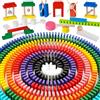 Toyssa Domino Giocattoli in Legno Colorati 1000pz Domino Gioco e Borsa Istruzioni Accessori Giocattoli Montessori Domino Bambini Bambina 3 4 5 6 7 8