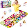 MOMUSE Tappeto Musicale 5 Lingue (IT/DE/FR/EN/ES),Regali Bambini 1 Anno | Tappeto Gioco Multilingue, 9 Animali, Portatile, Leggero, Regalo per Natale/Compleanno Bambini 1 2 3 4 Anni
