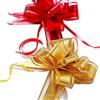 MZSX 40 fiocchi regalo, regalo decorativo, nodo per Natale, matrimonio, festa, San Valentino, decorazione e compleanno (giallo, argento, blu, rosso)
