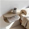 MILUKA Set da 2 Comodini Camera da Letto Moderni - Comodino Piccolo da 40 x 20 cm, 2 Livelli in Metallo Beige Arena - Scaffale da parete, Comodino Sospeso, Mobile Ingresso