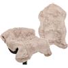 Brandsseller Tappeto in finta pelle di agnello 60x90 cm - Morbido a pelo lungo in fibra sintetica - Lavabile - Per pavimenti, divani, poltrone, letti - Interni ed esterni - Topo/Grigio